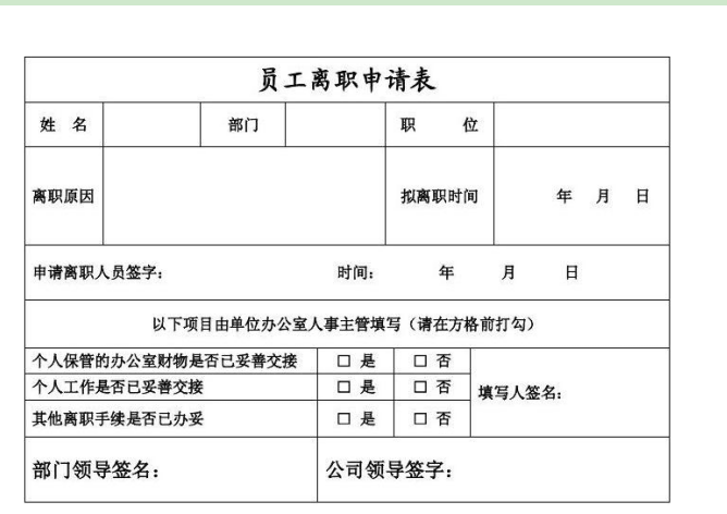 離職申請(qǐng)表模板免費(fèi)下載|員工離職申請(qǐng)表模板(多款范本)