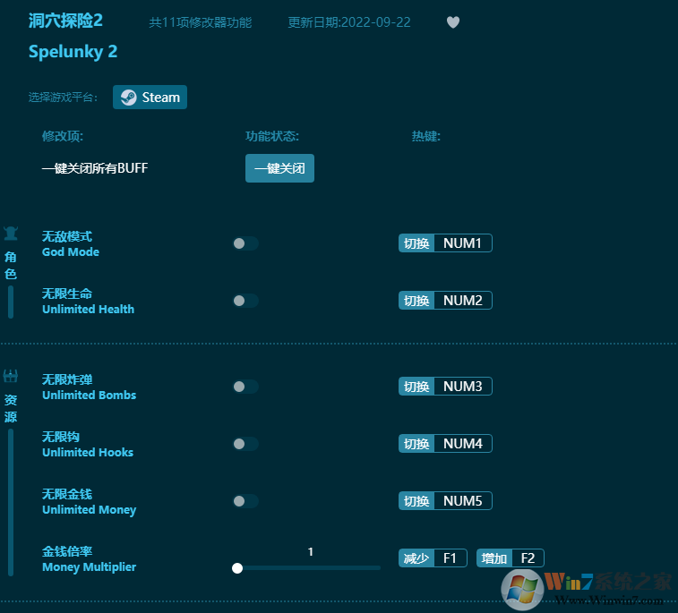 洞穴探險2十一項修改器 2022最新版