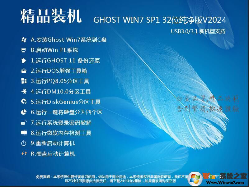 低配電腦專(zhuān)用GHOST WIN7 32位適度精簡(jiǎn)純凈版iso V2024