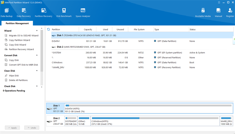 MiniTool Partition Wizard官方版