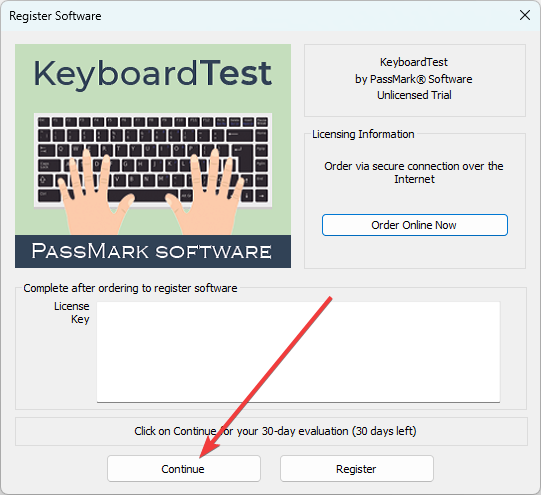 PassMark KeyboardTest(鍵盤測試)