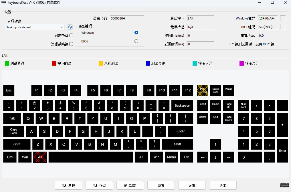 KeyboardTest(鍵盤測試工具)PC版