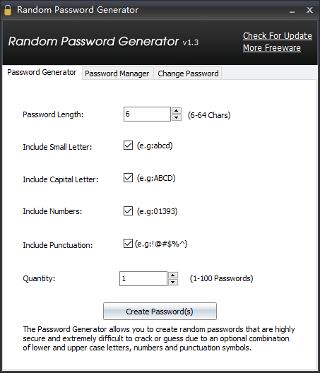 Random Password Generator(隨機(jī)密碼生成)